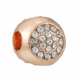 10pcs Rose Round Crystal Beads Charm Diy Bracelet Jewelry Accessory