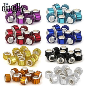 10pcs Diy Glass Beaded 8 Large Hole Beads for Bracelet Necklace Jewelry Making