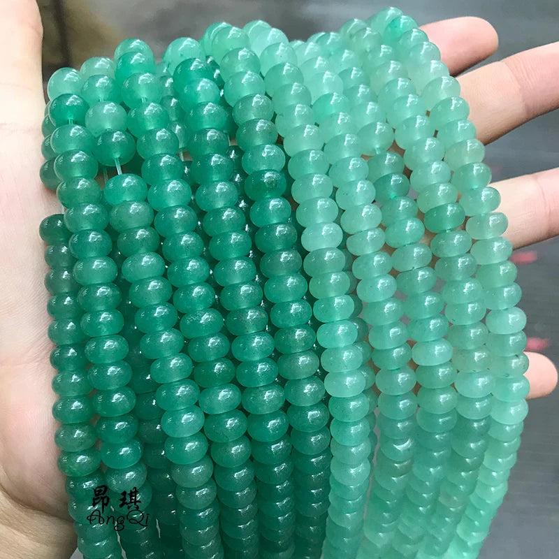 5x8mm Green Aventurine Abacus Stone Beads for DIY Jewelry