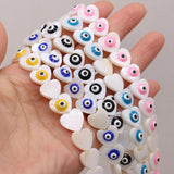 10mm Evil Eye Mother of Pearl Shell Beads for DIY Jewelry Making