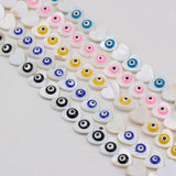 10mm Evil Eye Mother of Pearl Shell Beads for DIY Jewelry Making