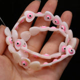 10mm Evil Eye Mother of Pearl Shell Beads for DIY Jewelry Making