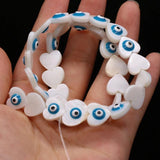 10mm Evil Eye Mother of Pearl Shell Beads for DIY Jewelry Making