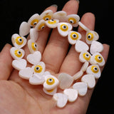 10mm Evil Eye Mother of Pearl Shell Beads for DIY Jewelry Making