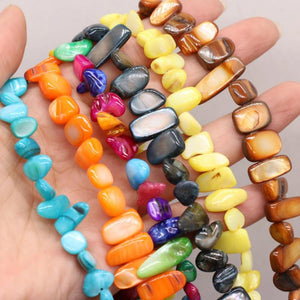 8x15-10x20mm Freeform Shell Beaded Natural Stone Multicolor Shells Loose Beads