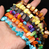 8x15-10x20mm Freeform Shell Beaded Natural Stone Multicolor Shells Loose Beads
