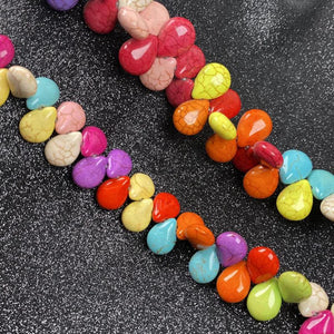 Synthetic Turquoise Beads Drop-shaped for DIY Jewelry Making