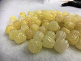 4pcs 10mm Yellow Jades Flower Beads for Jewelry Making DIY Necklace
