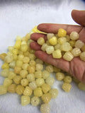 4pcs 10mm Yellow Jades Flower Beads for Jewelry Making DIY Necklace