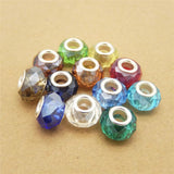 20PCS Multicolor Crystal Glass Rondelle Beads Charms Faceted Loose Spacer Bead