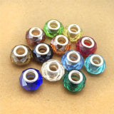 20PCS Multicolor Crystal Glass Rondelle Beads Charms Faceted Loose Spacer Bead