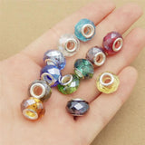 20PCS Multicolor Crystal Glass Rondelle Beads Charms Faceted Loose Spacer Bead