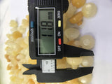 2pcs 16mm Yellow Jades Seedpods Flower Beads DIY Necklace Pendants