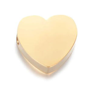 5pcs Stainless Steel Hearts Charms Spacer Beads for DIY Jewelry Making