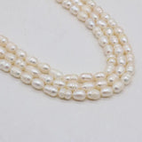 Freshwater Pearl Beads Rice Spaced Loose for Jewelry Making DIY