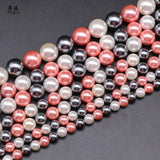 Shell Pearl Round Loose Beads 6-12mm Spacer Beads Jewelry Making DIY Bracelet