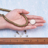 191Pcs Hematite Heishi Beads Round Spacer Charms DIY Bracelet Jewelry