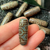 1PC 30mm Ten Eyes Vintage Natural Tibetan Dzi Agates Beads Buddha Jewelry