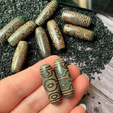 1PC 30mm Ten Eyes Vintage Natural Tibetan Dzi Agates Beads Buddha Jewelry