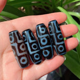 40mm Vintage Nine Eyes Natural Tibetan Dzi Agates Beads Buddha Jewelry