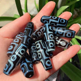 40mm Vintage Nine Eyes Natural Tibetan Dzi Agates Beads Buddha Jewelry