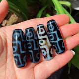 40mm Vintage Nine Eyes Natural Tibetan Dzi Agates Beads Buddha Jewelry