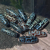 40mm Vintage Nine Eyes Natural Tibetan Dzi Agates Beads Buddha Jewelry