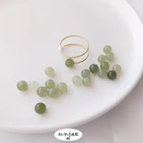 Natural Hetian Jade Round Bead Clear Water Green Single Bead Loose Bead