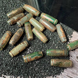 30mm Guanyin Natural Tibetan Dzi Agates Beads Buddha Grey Green Agat Stone Beads