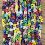 10pcs Elephant Ceramic Pendant For Glossy Glazed Jewelry Making