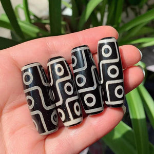 1PC 40mm Nine Eyes Natural Tibetan Dzi Agates Beads Buddha Jewelry