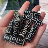 1PC 40mm Nine Eyes Natural Tibetan Dzi Agates Beads Buddha Jewelry