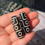 1PC 40mm Nine Eyes Natural Tibetan Dzi Agates Beads Buddha Jewelry