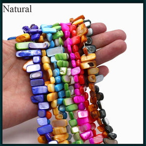 Natural Shell Flat Beads Dyed Spacer DIY Jewelry