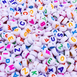 100/500pcs 7mm Acrylic Letter Beads Charms DIY Jewelry Making