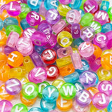 100/500pcs 7mm Acrylic Letter Beads Charms DIY Jewelry Making