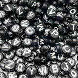 100/500pcs 7mm Acrylic Letter Beads Charms DIY Jewelry Making