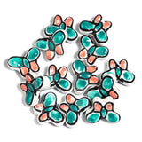 10pcs 17x13mm Butterfly Ceramic Beads Colorful Spacer Glaze Jewelry Making DIY