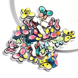 10pcs 17x13mm Butterfly Ceramic Beads Colorful Spacer Glaze Jewelry Making DIY