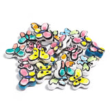 10pcs 17x13mm Butterfly Ceramic Beads Colorful Spacer Glaze Jewelry Making DIY