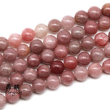 Strawberry Quartz Crystal Round Loose Beads 4-12mm 15''
