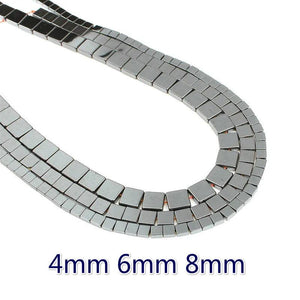 Hematite Magnet Beads Vacuum Plating Square DIY Bracelet Necklace