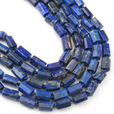Faceted Lapis Lazuli Stone Beads Cylinder Loose Beads for Jewelry Making