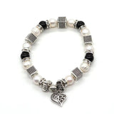 Natural Pearl Zinc Bead Bracelet for Jewelry Making