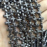 Faceted Natural Hematite Stone Loose Beads 6-12mm