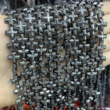 Faceted Natural Hematite Stone Loose Beads 6-12mm