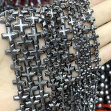 Faceted Natural Hematite Stone Loose Beads 6-12mm