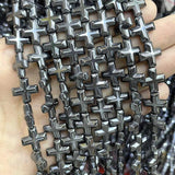Faceted Natural Hematite Stone Loose Beads 6-12mm