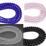 Crystal Pink Glass Ball Beads 4/6/8/10/12MM for Jewelry Making