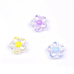 12MM Clear Acrylic Beads Mix DIY Loose Flower Accessory 100 Pieces